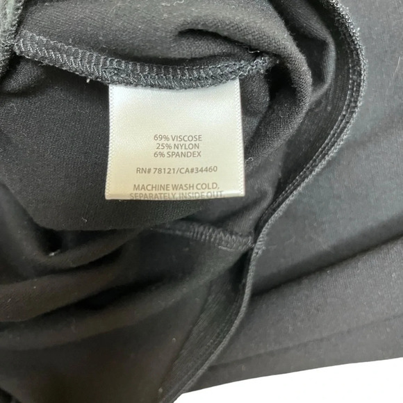 Eileen Fisher Black Ponte Knit Pull-On Elastic Waist Pant Size Small - Picture 8 of 9